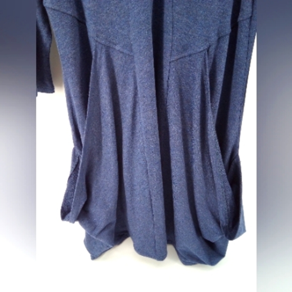 NWT $69 Chelsea & Theodore Blue Viscose Spandex Large Pockets Dress L - Picture 5 of 10